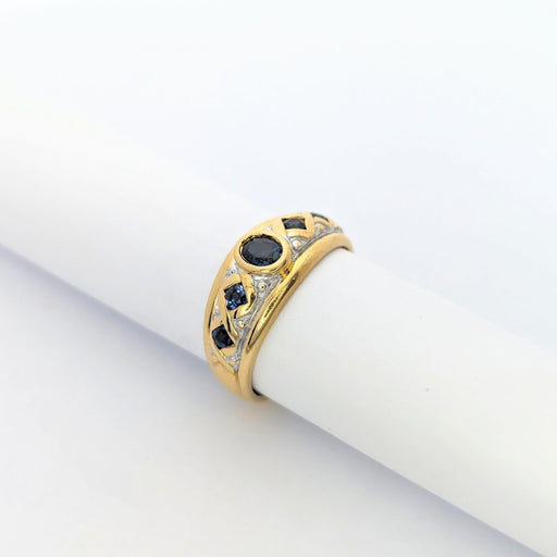 Ring Yellow gold sapphire ring 58 Facettes 27203