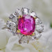 Ring 53 Pink sapphire and pear-cut diamond ring 58 Facettes 22-236