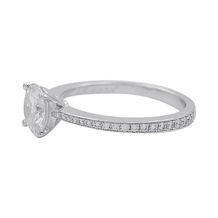 Bague 54 Bague Chopard diamant 1,01 ct, or blanc. 58 Facettes 32203
