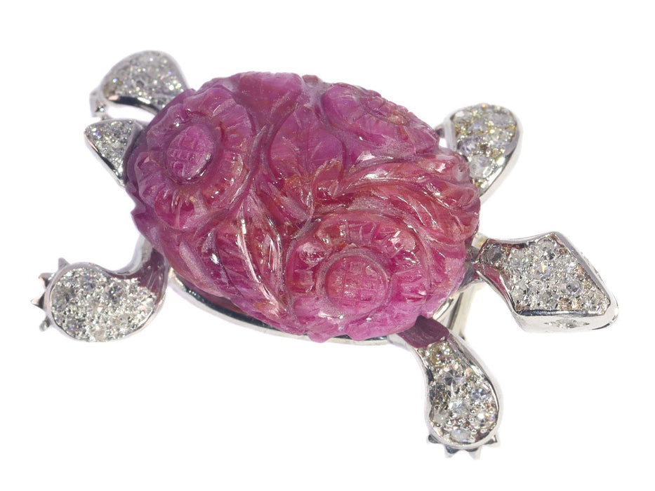 Broche Broche tortue, diamants, rubis 58 Facettes 21162-0236