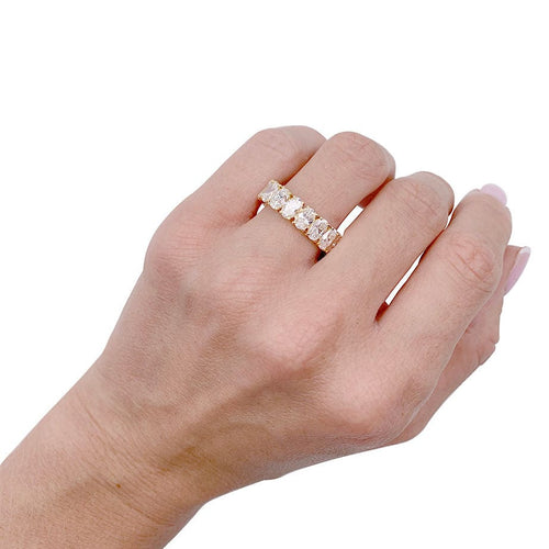 Bague 56 Alliance tour complet or jaune, diamants. 58 Facettes 32326