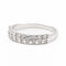 Bague 55 Bague Demi alliance Or blanc Diamant 58 Facettes 2092894CN