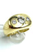 Ring 59 Band ring in yellow gold with diamonds 58 Facettes