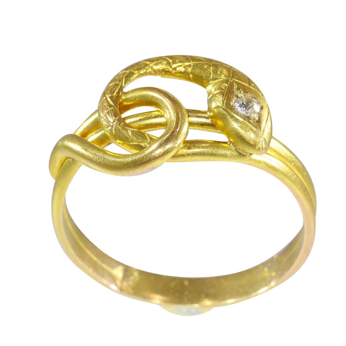 Bague 67 Bague serpent en or et diamants 58 Facettes 22104-0036