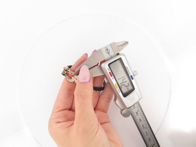 Bracelet bracelet FRED force 10 gm manille or rose diamant blanc & noir 58 Facettes 253276