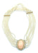 Necklace Yellow gold necklace, pearls, coral and diamonds 58 Facettes