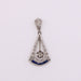 Pendant Art Deco pendant pendulum pattern diamonds and sapphires 58 Facettes