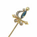 Brooch Brooch in yellow gold sapphire, pearl 58 Facettes 23058-0278