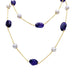 Collier Sautoir or jaune, améthystes, perles Akoya. 58 Facettes 32582