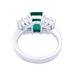 Ring 55 White gold emerald ring, diamonds. 58 Facettes 32365