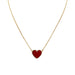 Van Cleef & Arpels necklace, "Lucky Alhambra Heart", carnelian. 58 Facettes 32614