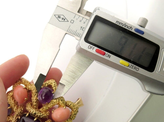 Broche broche pendentif VAN CLEEF & ARPELS delphes 1975 or cabochons corail & amethyste 58 Facettes 257359