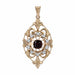 Pendant Old pendant Garnet and pearls 58 Facettes 07-065