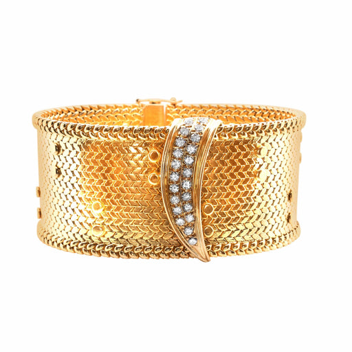 Bracelet Georges Lenfant Bracelet with Hermès Yellow Gold and Diamonds 58 Facettes 62100116