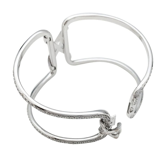 Bracelet Bracelet Manchette Chaumet, "Liens", or blanc, diamants. 58 Facettes 30823