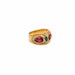 Ring 46 BVLGARI - Emerald and tourmaline gold and diamond ring 58 Facettes