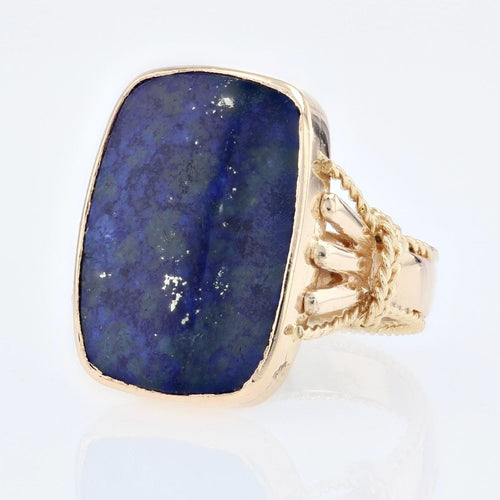 Bague 50 Bague lapis lazuli et or ancienne 58 Facettes 22-366