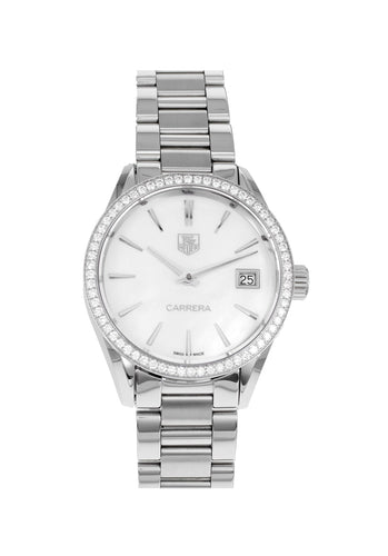 Montre Montre TAG HEUER Carrera Lady Diamants 32 mm Quartz WAR1315 58 Facettes 62927-59005