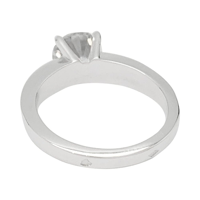 Bague 51 Bague solitaire accompagné diamants baguette. 58 Facettes 31937