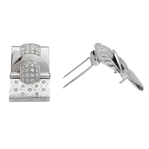 Broche Broches Tank en or blanc et diamants. 58 Facettes 31631