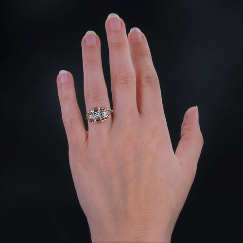 Bague 55 Bague ajourée diamant vintage 58 Facettes 18-323A