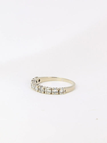 Bague 53 Demi-Alliance américaine diamants 0,9 ct 58 Facettes J118