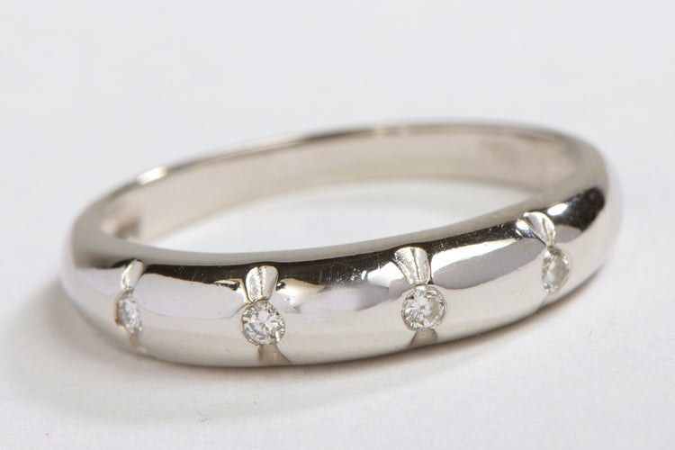 Bague 54 Bague Or blanc Diamant 58 Facettes 04923CD