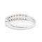 Bague 55 Bague Demi alliance Or blanc Diamant 58 Facettes 2092894CN