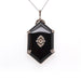 Collier Collier pendentif 1920 onyx et diamants 58 Facettes 24854