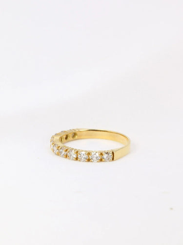 Bague 57 Demi-Alliance américaine diamants 0,88 ct 58 Facettes J113