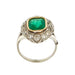 Ring 55 Marguerite emerald diamond ring 58 Facettes 29747