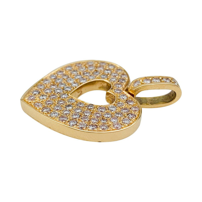 Pendentif Pendentif Poiray, "Coeur secret", en or jaune et diamants. 58 Facettes 31456