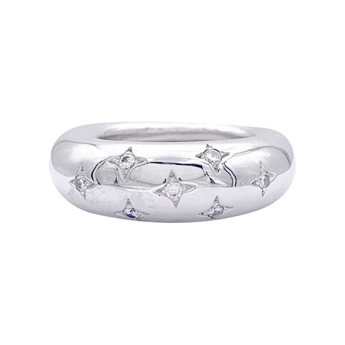 Bague 55 Bague Chaumet, "Anneau", en or blanc, diamants. 58 Facettes 32933