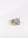 Bague Bague bandeau vintage or blanc diamants 58 Facettes J20