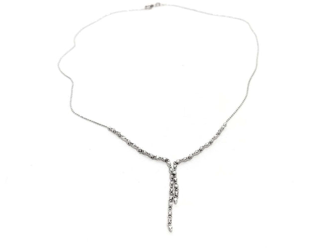 Collier Collier Cravate Or blanc Diamant 58 Facettes 1819824CN