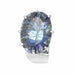 Ring 54 White Gold and Blue Topaz Ring 58 Facettes 61G00100