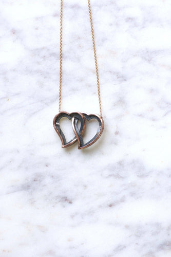 Collier Collier ancien double cœur perles 58 Facettes