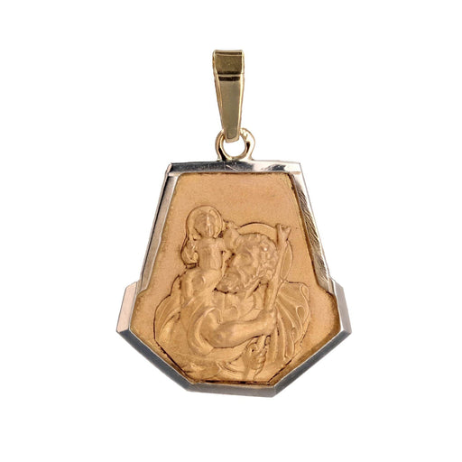 Pendentif Médaille ancienne 3 ors Saint Christophe 58 Facettes CVP83