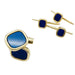 Cufflinks Tiffany & Co. gold and lapis lazuli cuff and collar links. 58 Facettes 30769