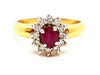 Ring 56 Ring Yellow gold Ruby 58 Facettes 06332CD