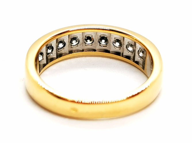 Bague 58 Bague Demi alliance Or jaune Diamant 58 Facettes 1588627CN