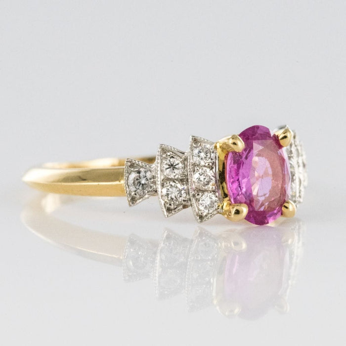 Bague 50 Bague saphir rose et diamants brillants 58 Facettes G49-8184685-50-1