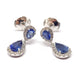 Earrings Sapphire pear diamond earrings white gold 58 Facettes
