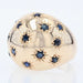 Ring 50 Retro sapphire ball ring in star setting 58 Facettes 21-529