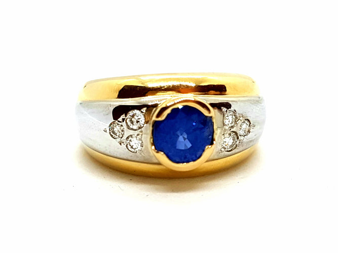 Bague 55 Bague Or jaune Saphir 58 Facettes 06496CD