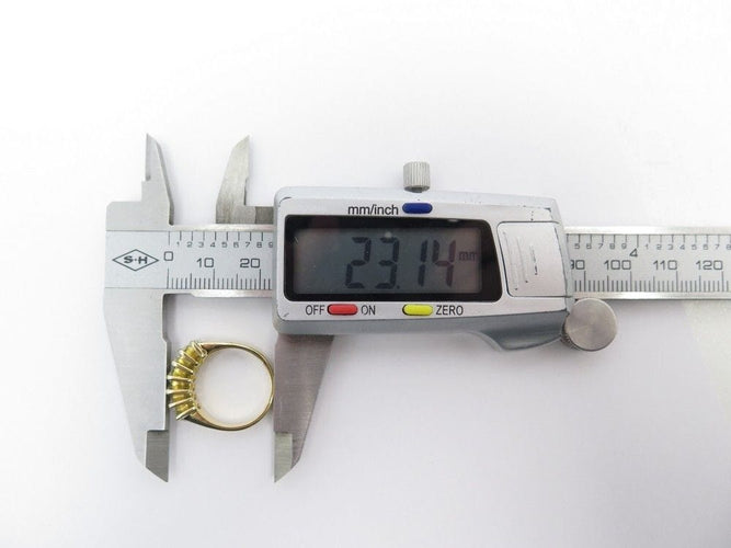 Bague 52 bague t52 en or jaune 18k et diamants 1.75 carats vvs 58 Facettes 234469