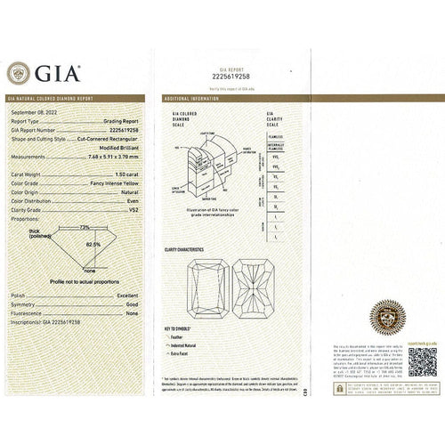 Bague 53 Bague diamant Fancy Intense Yellow, deux ors. 58 Facettes 32606