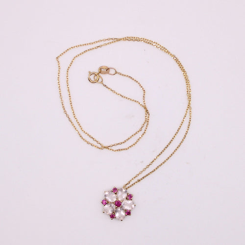 Collier Collier quartz et rubis 58 Facettes