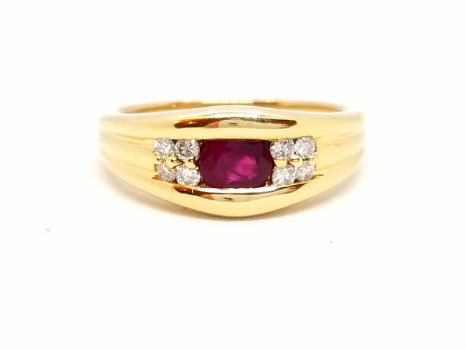 Bague 53 Bague Or jaune Rubis 58 Facettes 713701CN