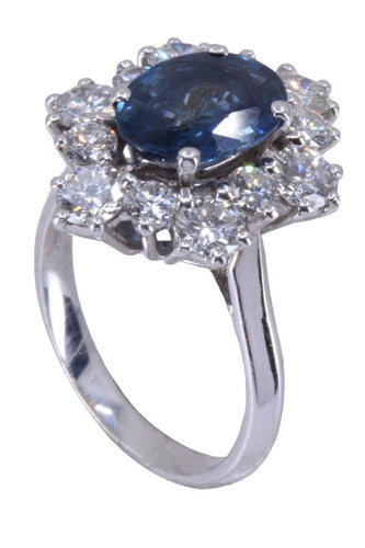 Bague BAGUE POMPADOUR SAPHIR DIAMANTS 58 Facettes 075641